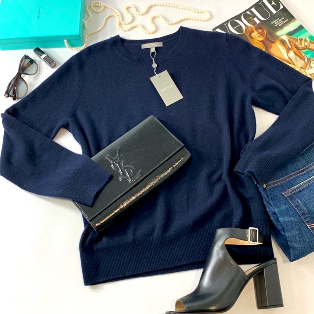 *SOLD* Neiman Marcus Cashmere Collection Sweater - Dark Navy Blue Cashmere XL